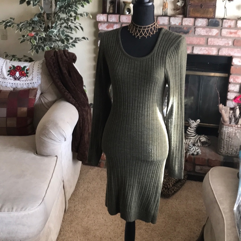 Dani’s Closet Hunter Green Sweater Dress